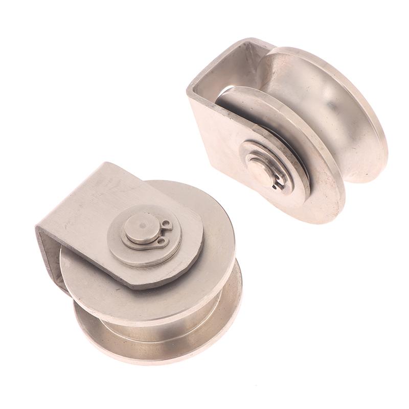 1 Piece U/V/H Shape Shower Door Pulley 201 Stainless Steel Sliding Door Roller Wheel Pulley With Bearing Furniture Accessories