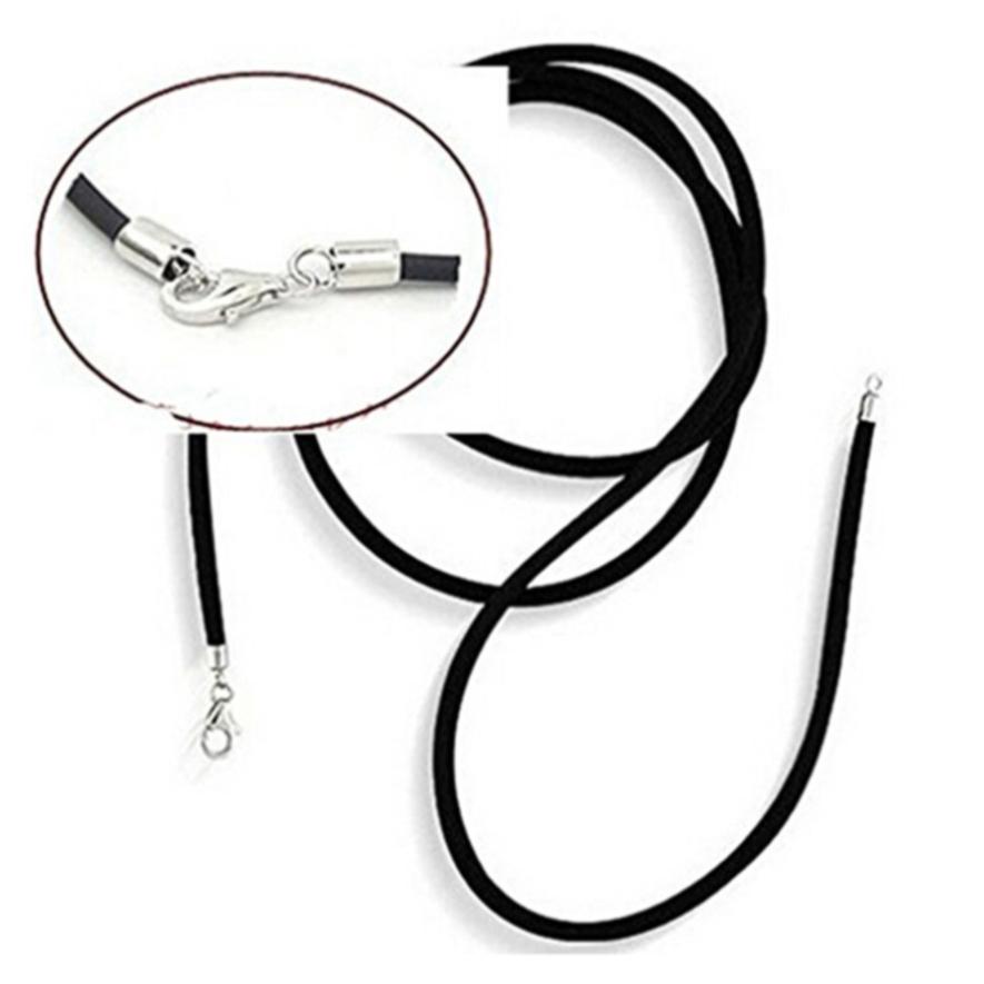 Black Rubber Rope Necklaces Can Be Equipped with Pendants Women's Fashion Accessories Necklaces