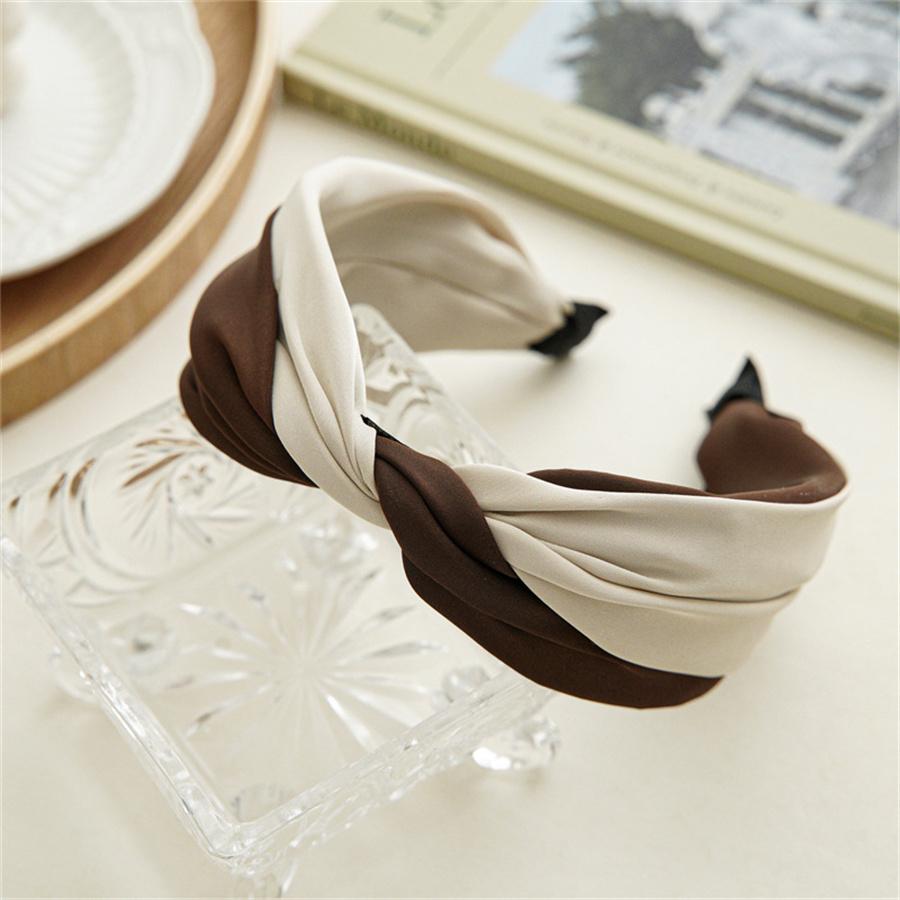 New Knotted Headbands for Women Headdress Girls Vintage Hair Bands Cloth Wide Hairband Soft Hair Hoop Hair Accessories Headwear