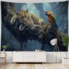 3D Bohemian Tapestry Psychedelic Jungle Leopard Hippie Animal Hanging Cloth Background Poster for Home Decoration