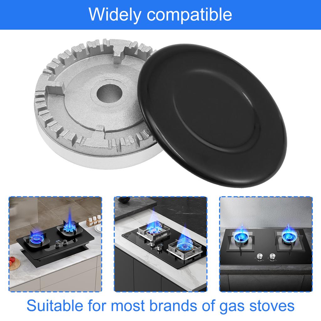 Metal 4 piece of stove burner cover replacement kit heat-resistant gas stove burner cover suitable for various gas stoves