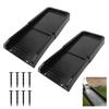 2pcs Downspout   Blocks Black Rain Water Drainage Downspout Extensions with Ground Nails for Gutters