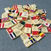 100 stuks Houten Vlag Leerblok Speelgoed Kits Dominostenen voor Kinderen leren Wereldvlaggen Educatief Speelgoed Festival Cadeau