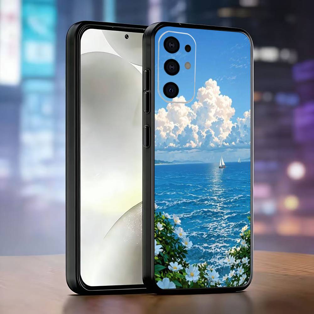 

Flowers and landscapes Phone Case For Samsung S25,S24,S21,S22,S23,S30,Ultra,S20,Plus,Fe,Soft Silicone Black Cover Samsung S21lite