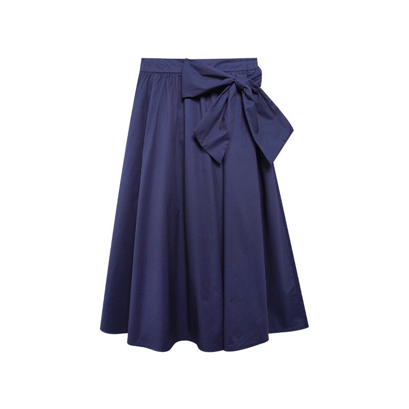 2025 Early Spring French Bow A-Line Skirt C3626: Gentle, Elegant, Large-Swing Design