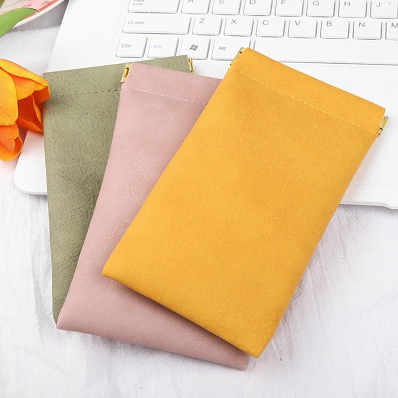 Women's Portable Compression-Resistant Sunglasses Case with Automatic Closure