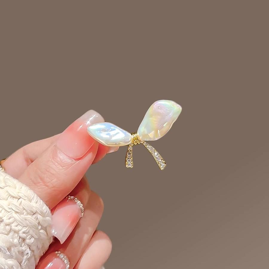 Matte Gold Pearl Wheat Ear Corsage Brooch for Women - High-End Versatile Pin with Anti-Exposure Design