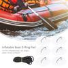 6pcs Inflatable Boat Kayak D  Pad Patch Marine Fixed Buckle with Elastic Bungee Cord(Black )