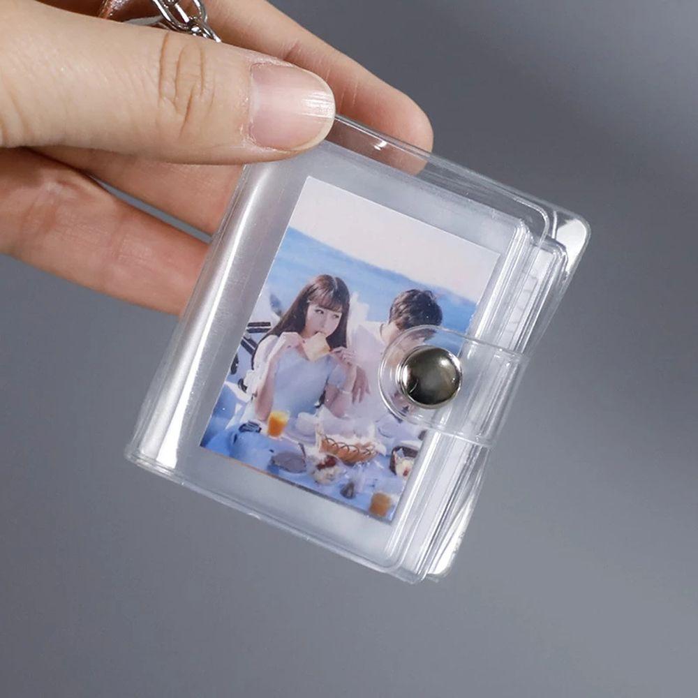 

Mini Albums Pendant Card Holder 1 2 Inch Card Bag Card Book Keyring Photo Album Keychain pink-2 Inch