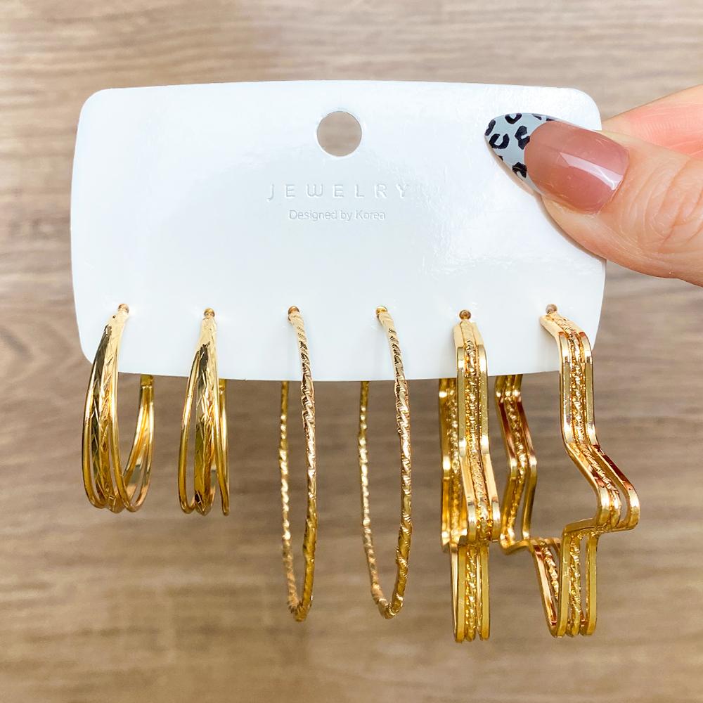 2023 Women's Temperament Earring Stud Set Simple Style Luxury Multicolor Matching Women's Jewelry