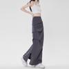 Elegant Skirt Women Sexy Slim Side Slit Pleated Mid-length Hip Skirt Y2k Vintage Fashion Bottoms Female Clothes Streetwear
