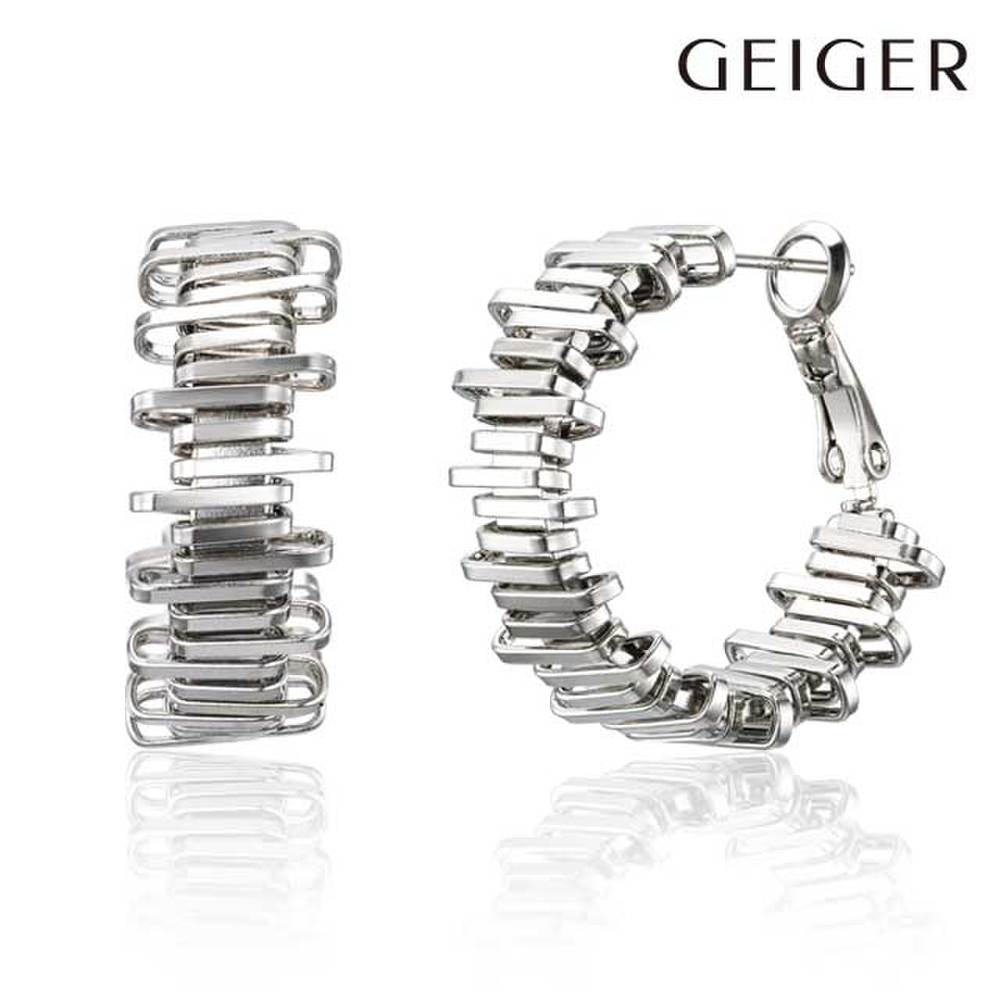 Silver Oversized Line Ring Earrings Gisvee150