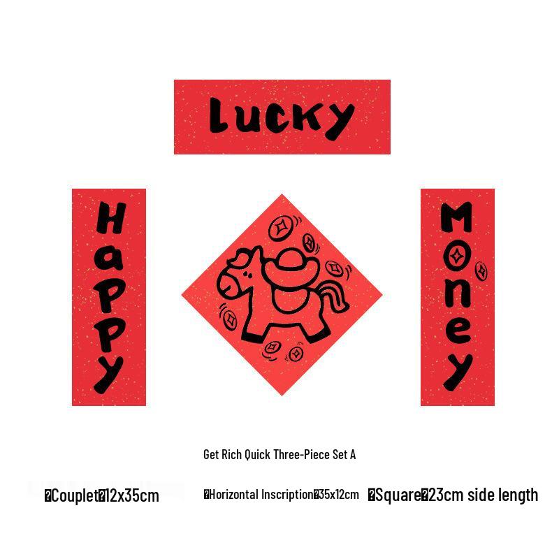 2026 Year of the Horse: Funny English Couplets, New Year Decorations & Photo Props for Chinese New Year Atmosphere & Scene Setting