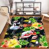 Tropical Birds and Flowers Carpet with Flamingos and Toucan Design Suitable for Use As an Anti-slip for Living Room Bedroom Sofas
