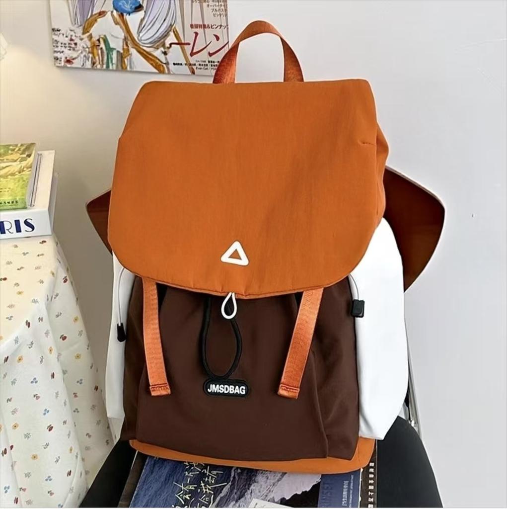 Schoolbag Korean Version, High Value, Trendy Fashion, Large Capacity, Color Matching, Fresh Travel, Class, Computer Backpack, Student Men's and