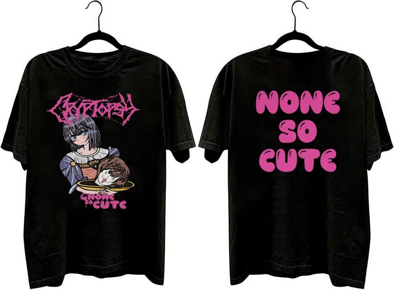Cryptopsy None So Cute Черная футболка с принтом с обеих сторон QT7700 Унисекс футболка XL