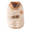 Korean Version of Cute Wind Dog Autumn and Winter Bear V-neck Traction Vest Cotton Coat Cat Two-legged Pet Warm Clothes