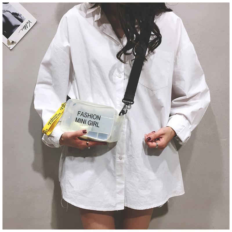 Women Fashion Clear Sweet Purses Candy Color Messenger Bag Crossbody Bags Shoulder Bag Transparent Jelly Bag