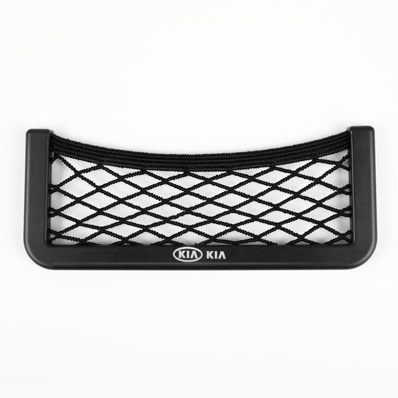 Car Storage Net Bag For KIA Sportage Rio Ceed Picanto K5 K9 Sorento Phone Holder Pocket Organizer auto Accessories car styling