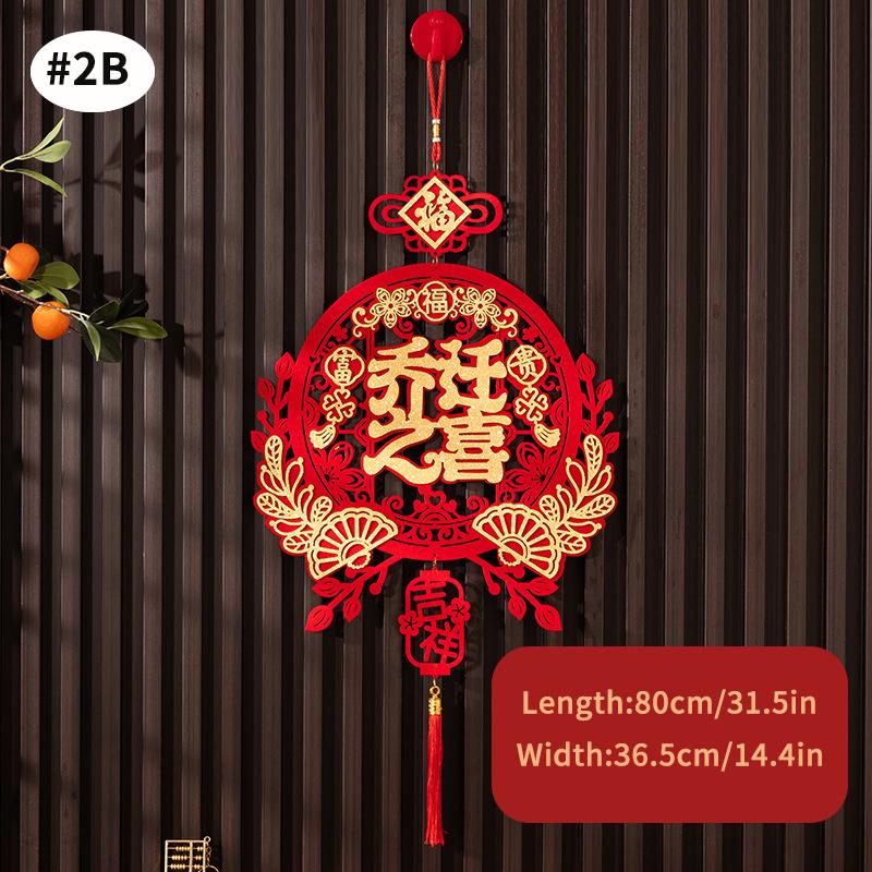 Chinese New Year Hanging Ornament Chinese Spring Festival Decoration Traditional New Year 2025 Tassel Pendant Door Hanging Decor