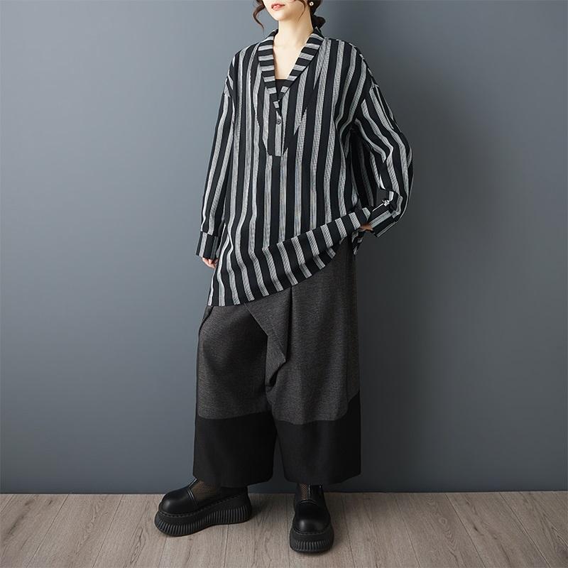 Long Sleeve Plus Size Vintage Stripe New In Dresses for Women Casual Loose Spring Summer Mini Short Dress