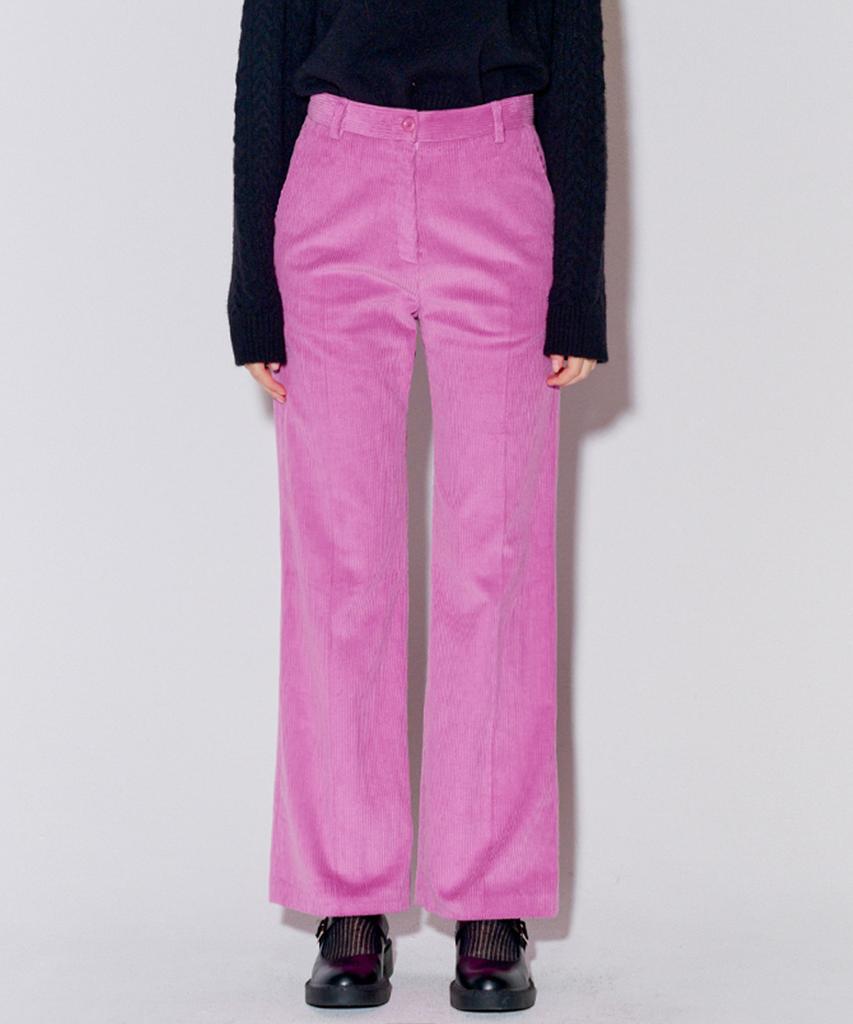 OPENING SUNSHINE Corduroy Long Bootcut Pants Pink