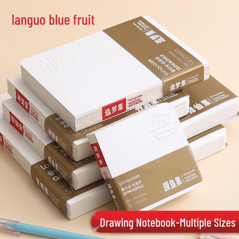 Blue Fruit Doodling & Drawing Book: 200g Extra Thick Blank Acrylic Card Paper for Painting