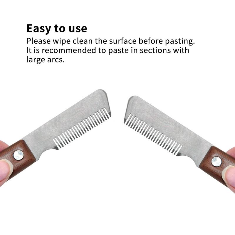 Haustier Entfilzungsbürste Edelstahl Holzgriff Stripping Slicer Haarentferner Tragbar Haustiere Fellpflege Schönheitszubehör
