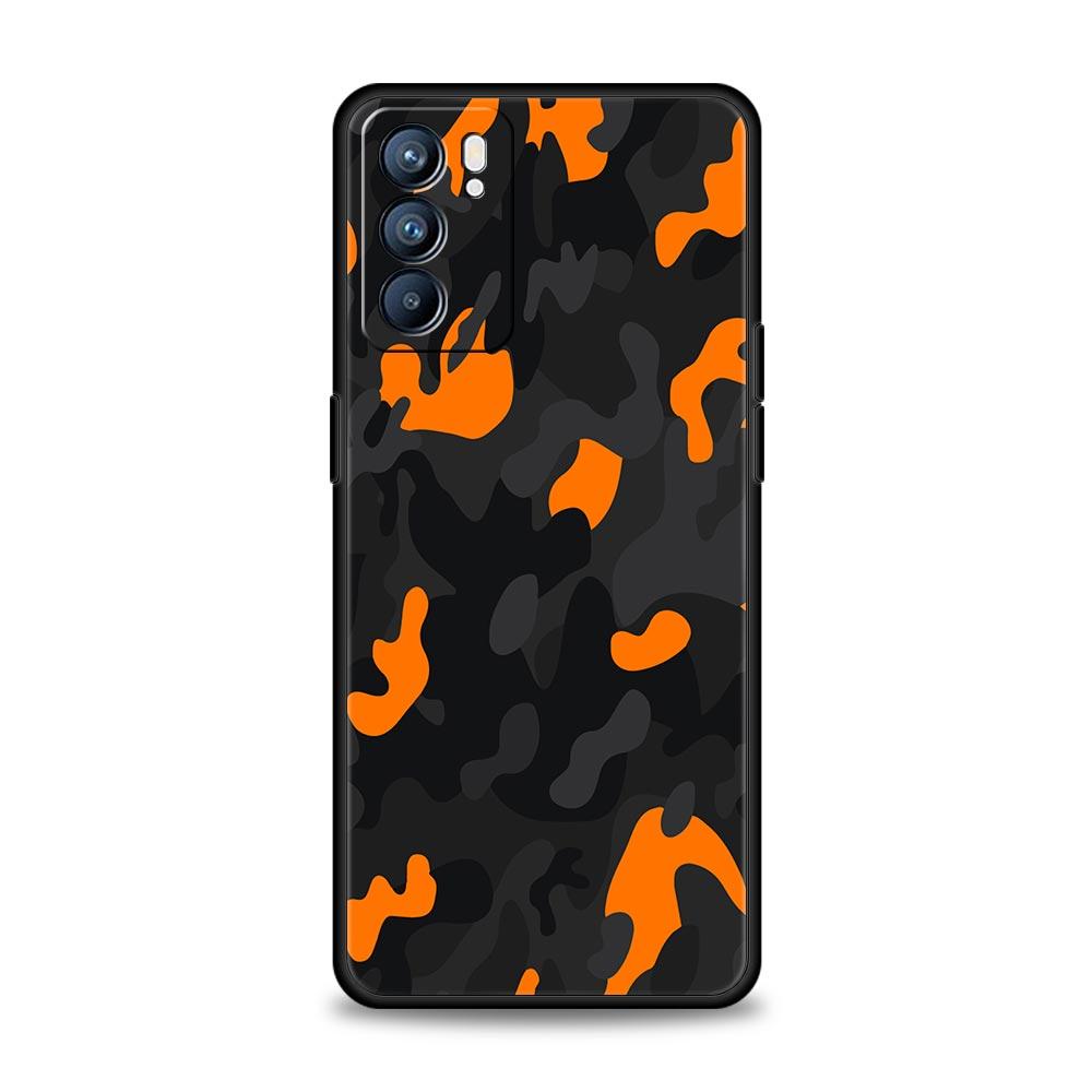 Camouflage Camo Military Case For Oppo Reno8 Reno7 Reno6 Pro A54 5G Find X6 X5 A53 A52 A9 A15 A95 A17 A16 A76 A74 A57 A31 Cover