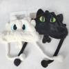 2025 Winter Couple's Warm, Slimming Plush Lei Feng Hat - Cute Light Fury & Night Fury Design for Women