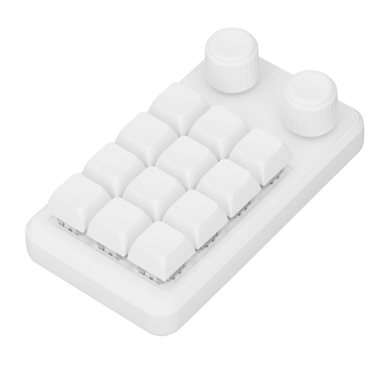 

12-клавишная механическая клавиатура 2 ручки 3 режима программируемая синяя клавиатура для игр офиса музыка