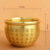 Bowl Treasure Copper Basin Wealth Offering Good Statue Money Fortune Luck Shui Feng Porsperity Lucky Bowls Chinese Golden Brass