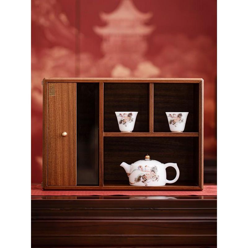 Dunhuang Art Ice-Jade Porcelain Jinglan Tea Set