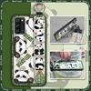Back Cover Lanyard Phone Case For Blackview A100 Anti-knock Durable Anti-dust Phone Holder Panda Kickstand Soft case