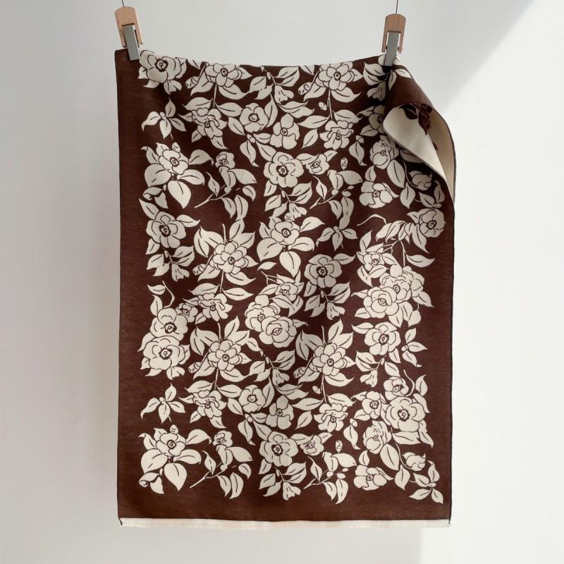 Womens Faux Cashmere Shawl Floral Thick Winter Warm Cape Office Air Conditioner Wrap
