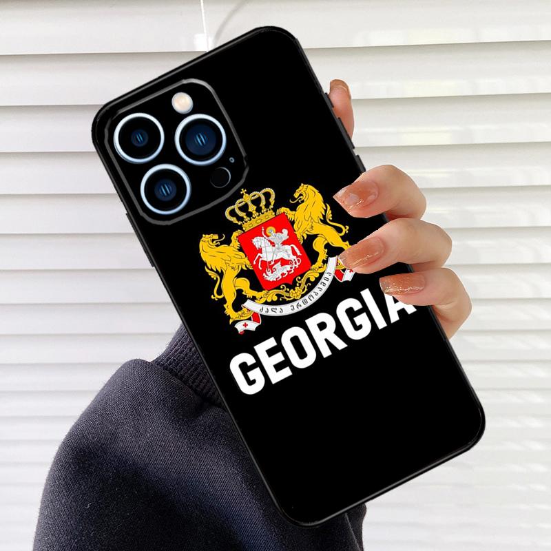 Georgien Flagge Handyhülle Für iPhone 17 16 15 13 11 12 14 Pro Max mini 15 16 Plus 16e 17 Air Cover Fundas