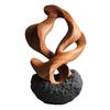 Resin Handicrafts Golden Geometric Sculpture Ornaments Hollowed-out Tree Holes Twisted Statue Home Decoration Accessories