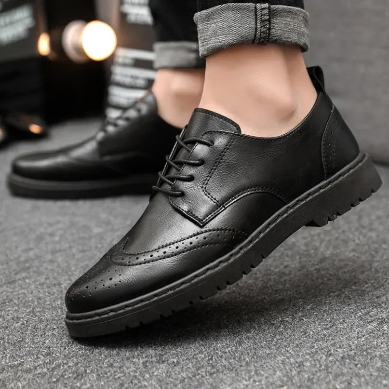 Men Dress Shoes New Luxury Oxford Classic Business Leather Shoes Brand Soft Driving Shoe High Quality Men Party Shoes