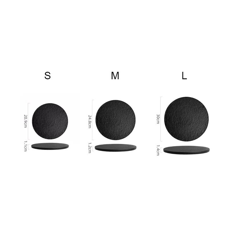 Ceramic Western Food Plate Barbecue steak plate Hotel commercial cake and dessert tray White Dim sum plate Circular flat dishes