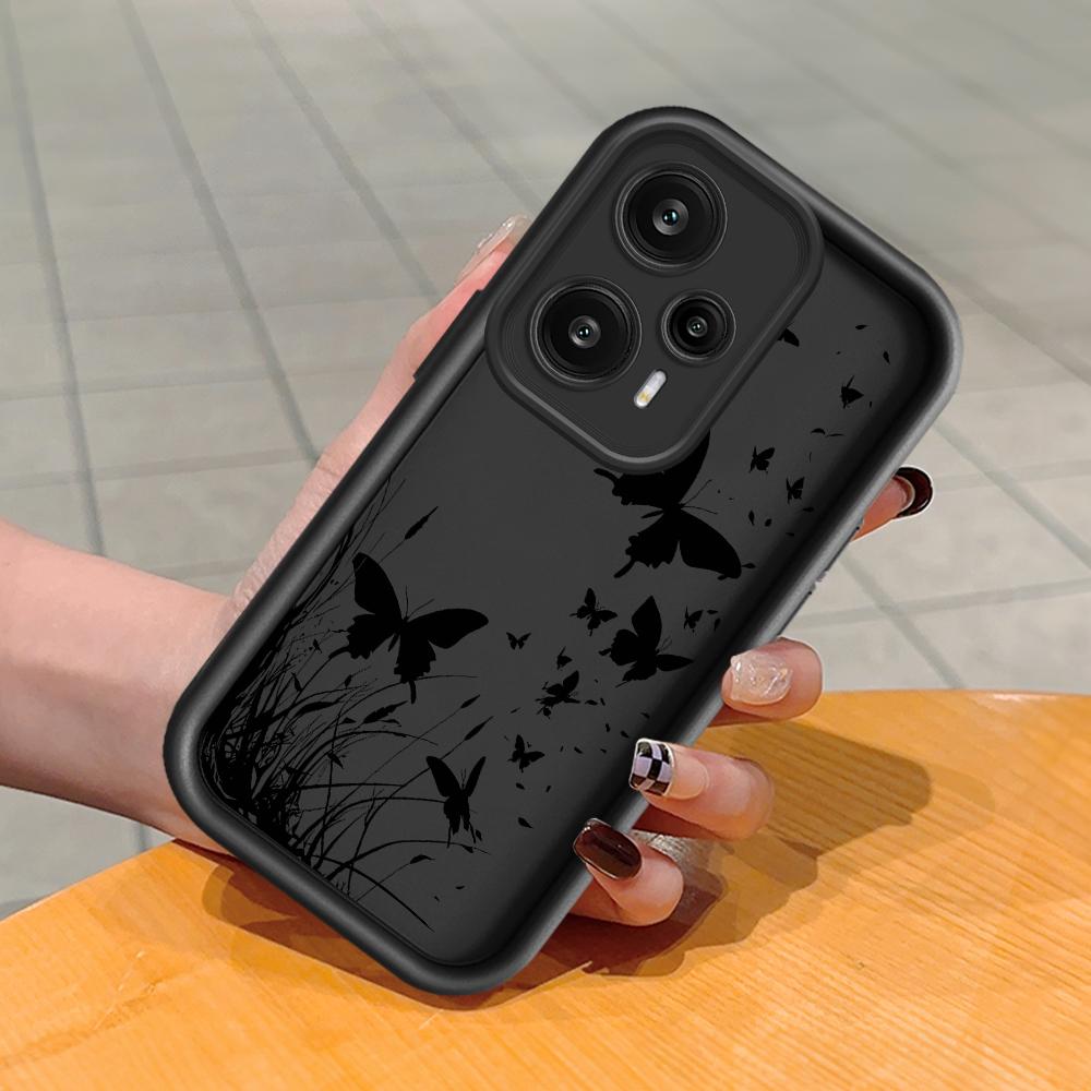 Soft Silicone Square Ladder Printing Pattern Phone Casing Full Cover Camera Shockproof Protection Rubber Case for Xiaomi Redmi