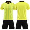 Professional Men's Soccer Referee Uniform Men Turn-down Collar Football Referee Clothes Short Sleeve Judge Jacket Three Pockets