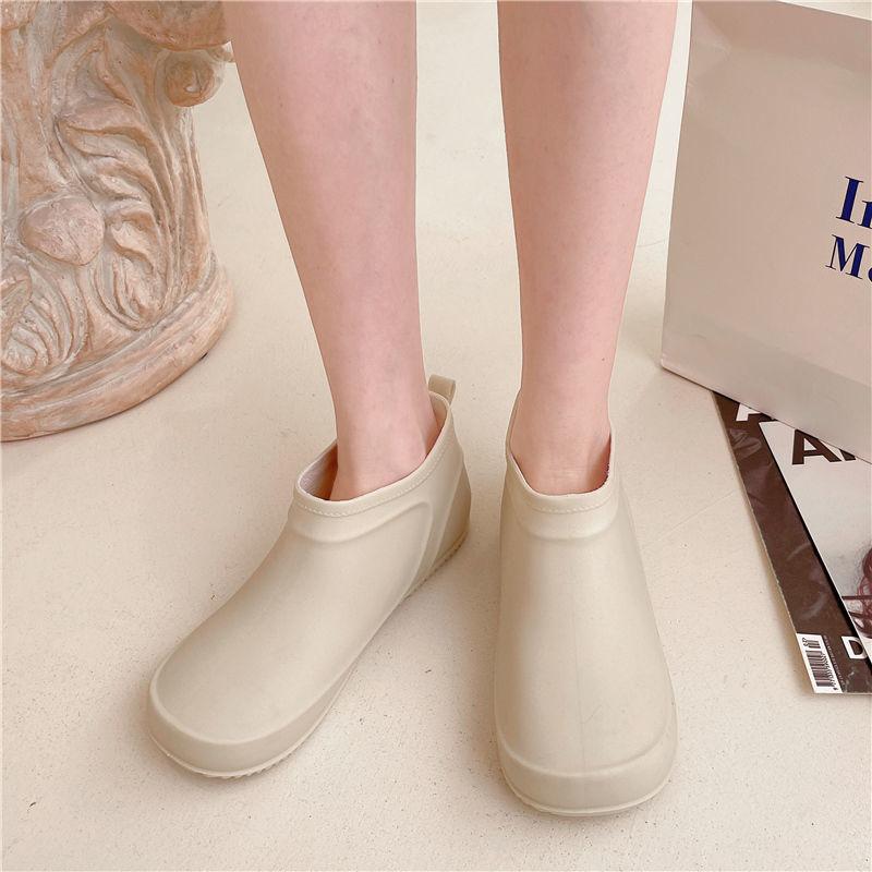 Premium Short Rain Boots for Women Waterproof & Non-Slip Kitchen Shoes Low-Cut Durable Ankle Boots for Wet/Dry Use