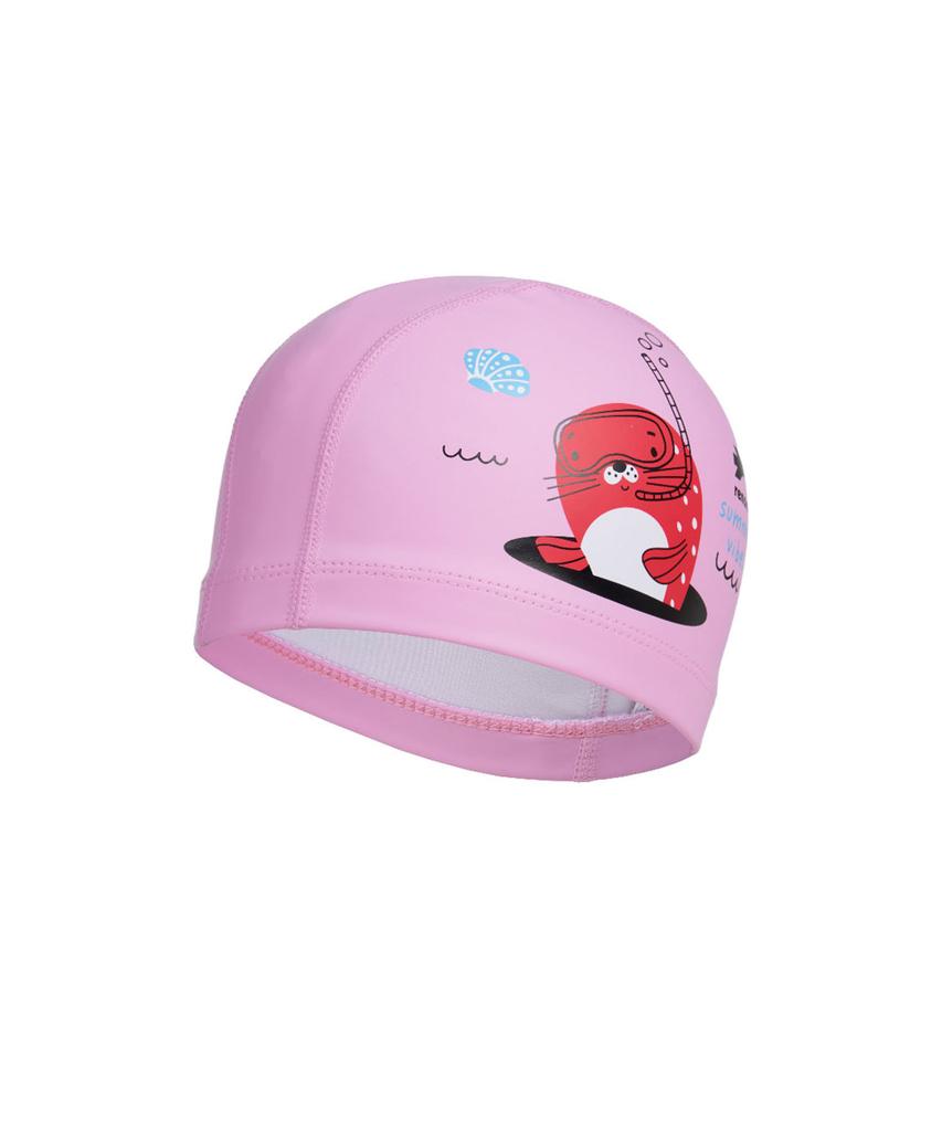 Lenomasuyeongbog Supplies Kids' Sea Otter Pu Swim Cap Pink Ro-Rc2E054-Pk