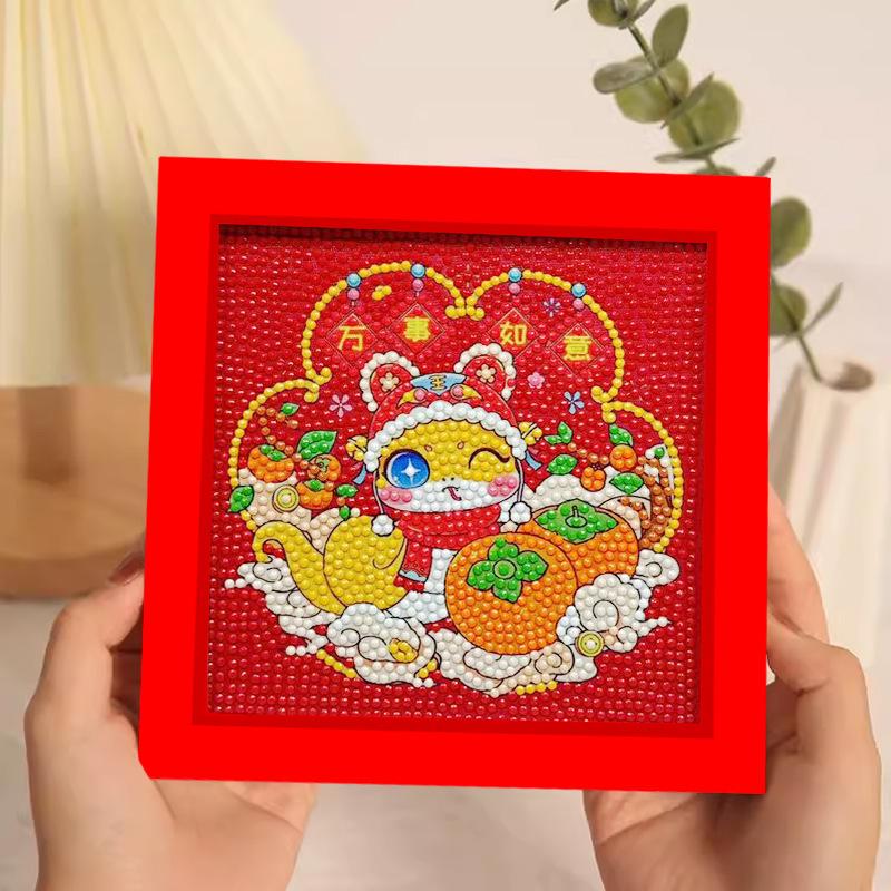 

Год Змеи Алмазная вышивка - Ручная работа DIY Полная выкладка Декор Весеннего фестиваля для детей