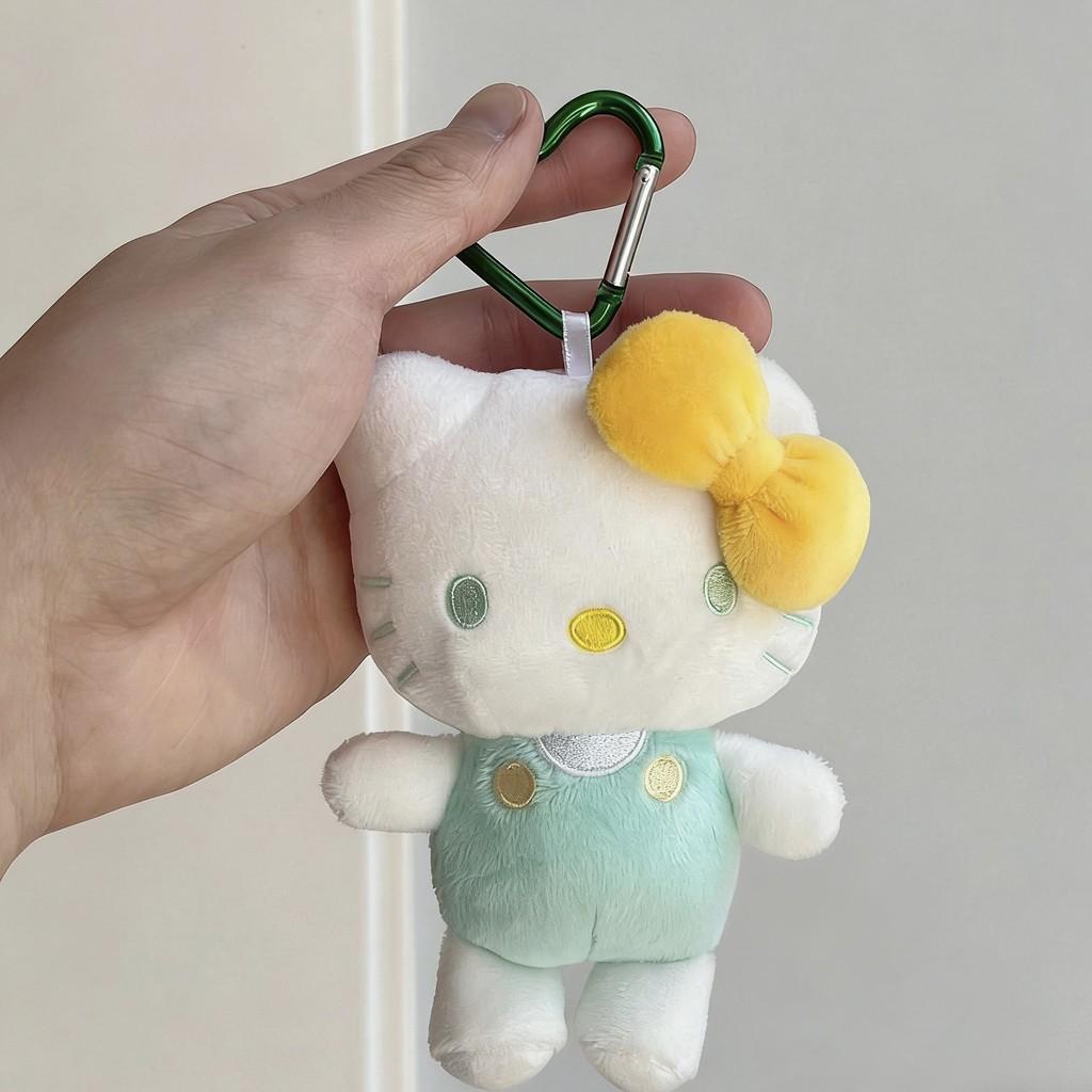 Hello Kitty Plush Keychain With Glasses For Gift And Bag Decoration