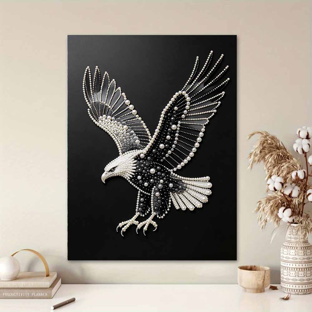 5D DIY Pearl Diamond Painting Kit Majestic Eagle Full Drill Embroidery Mosaic Art Home Wall Decor Gift