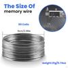 50 Boucles Jewelry DIY WIPS GIFTS Memory Pearl Steel Wire for Bracelet Ear Book