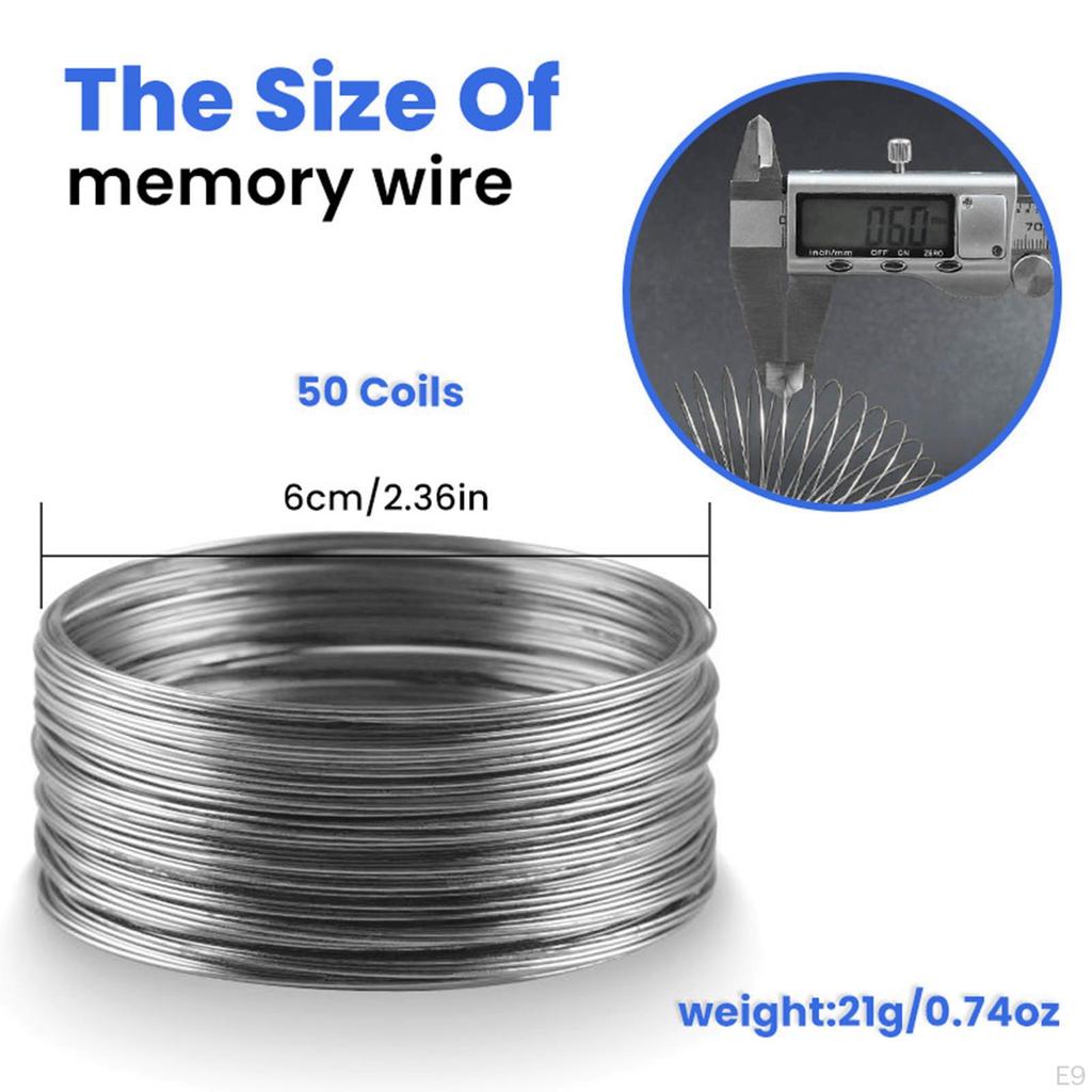 50 Boucles Jewelry DIY WIPS GIFTS Memory Pearl Steel Wire for Bracelet Ear Book