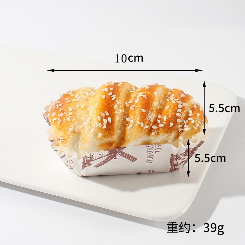 PU Simulationsbecher, Falscher Kuchen, Brot, Gebäck, Lebensmittelmodell, Kühlschrankaufkleber, Bäckerei Weichbrot Requisite Dekoration