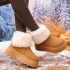 Warm Platform Snow Boots Women's 2025 New Winter Fleece Thickened High-wool Shoes